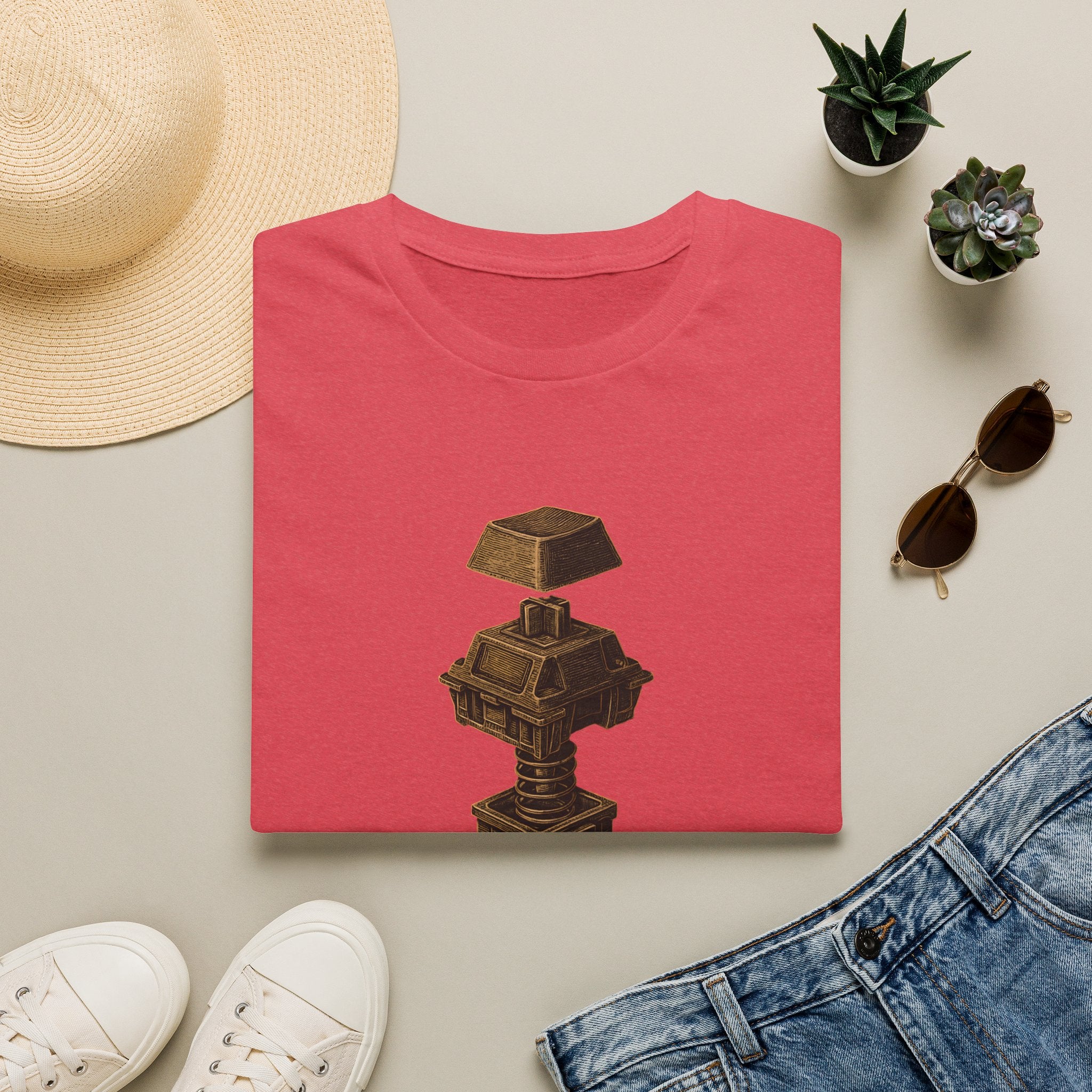 Spring-loaded mechanical sculpture T-Shirt