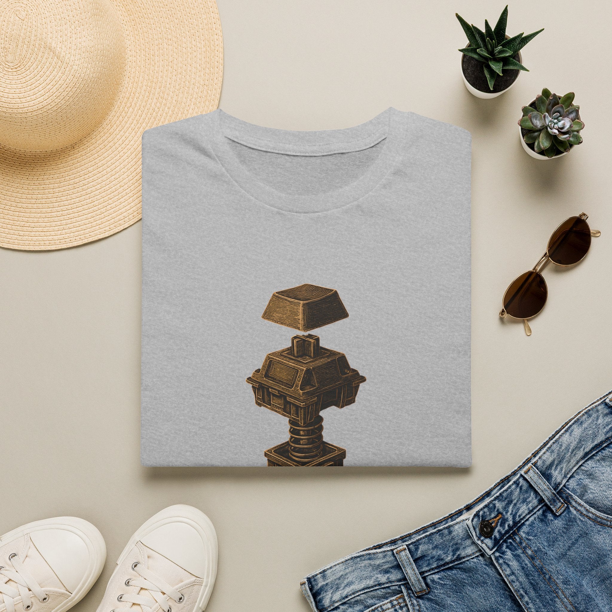 Spring-loaded mechanical sculpture T-Shirt
