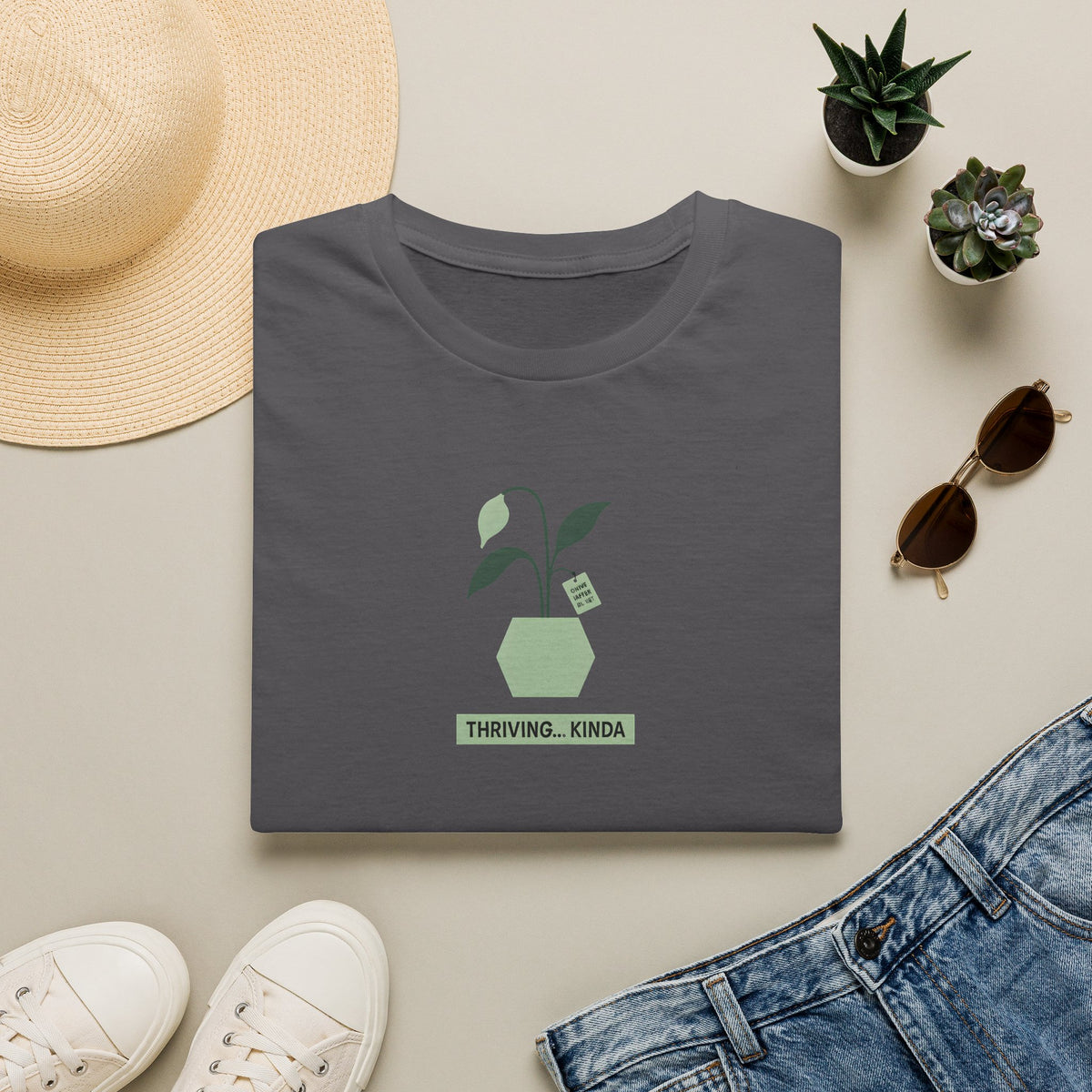 Thriving Plant Illustration T-Shirt