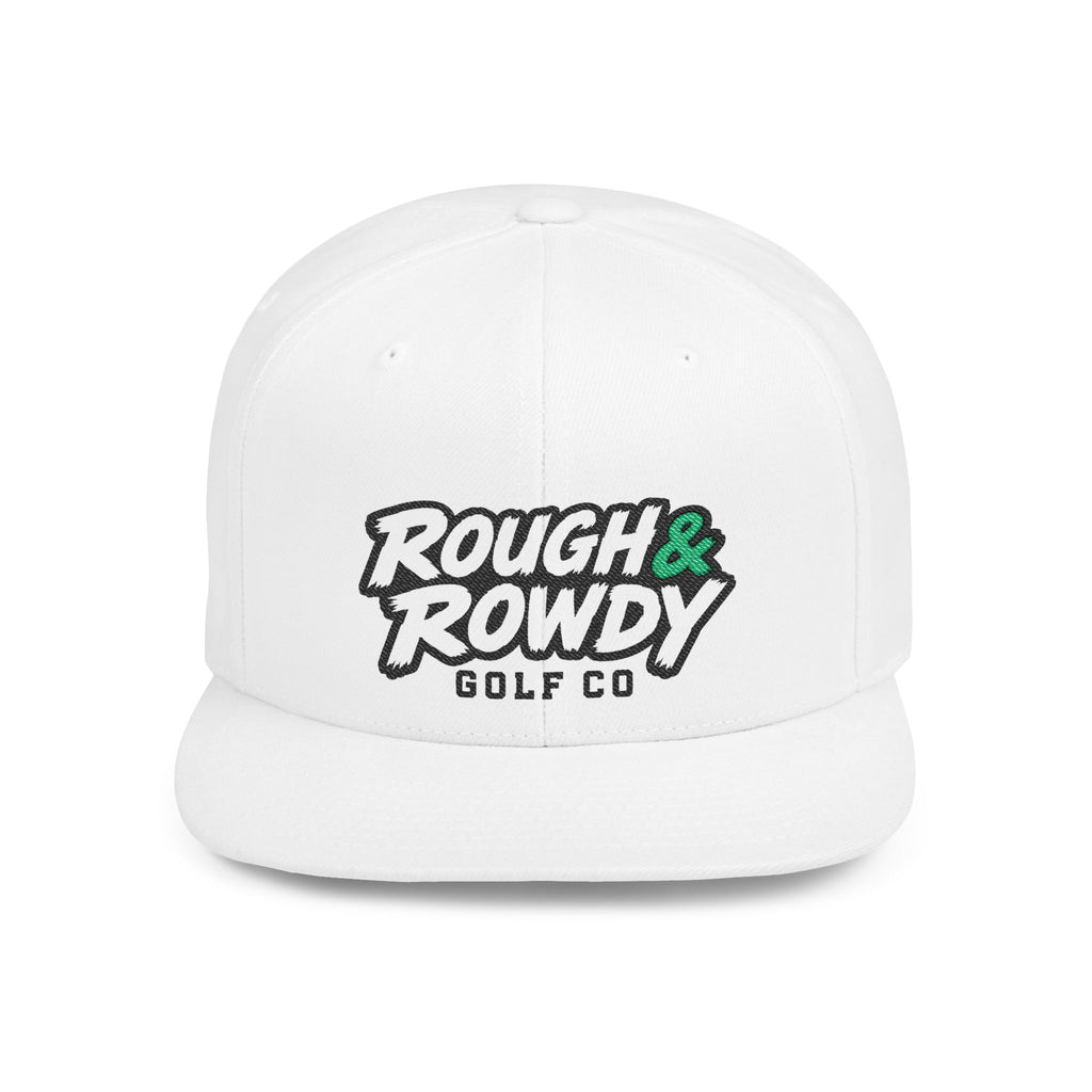 Rough & Rowdy Golf Co. Flat-Bill Snapback Hat — 'Good Times, No Matter the Score'