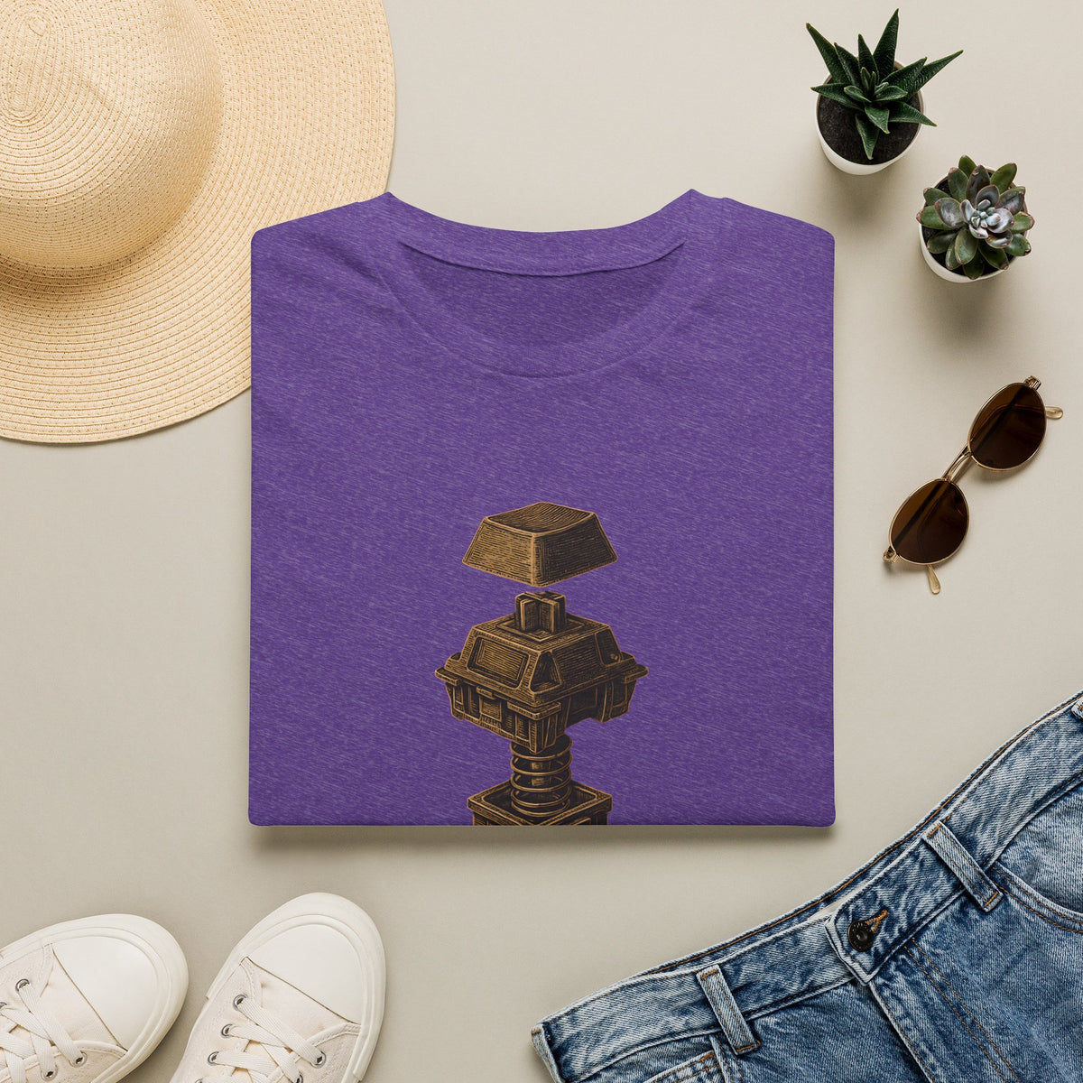 Spring-loaded mechanical sculpture T-Shirt
