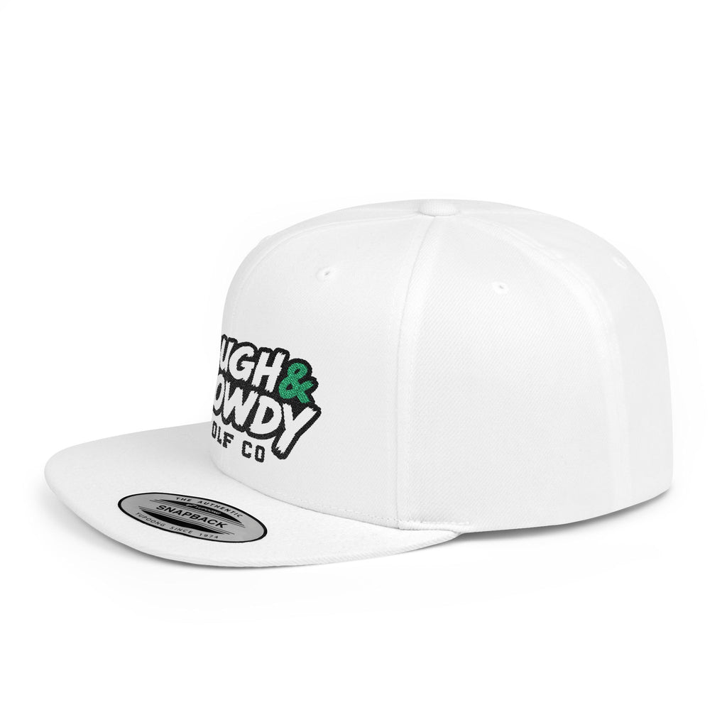 Rough & Rowdy Golf Co. Flat-Bill Snapback Hat — 'Good Times, No Matter the Score'